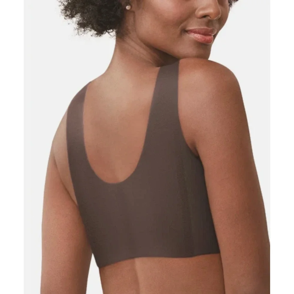 NWT Bali Comfort Revolution EasyLite Seamless Wirefree Bra Brown L DF3491 Large
